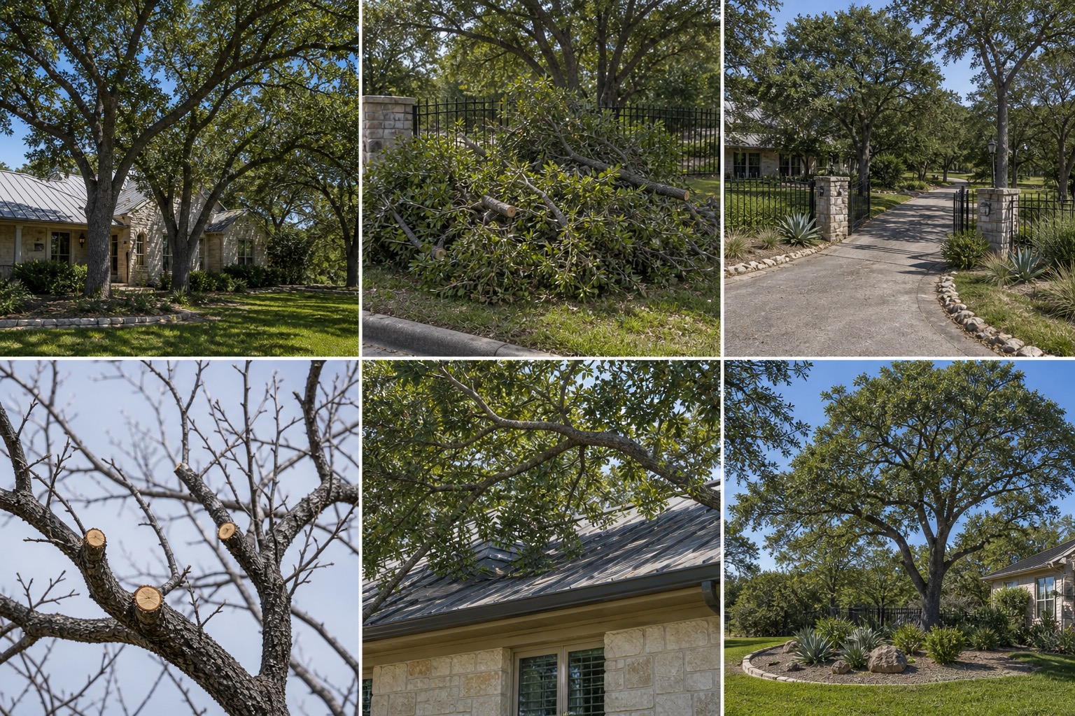 Tree trimming work on a residential property